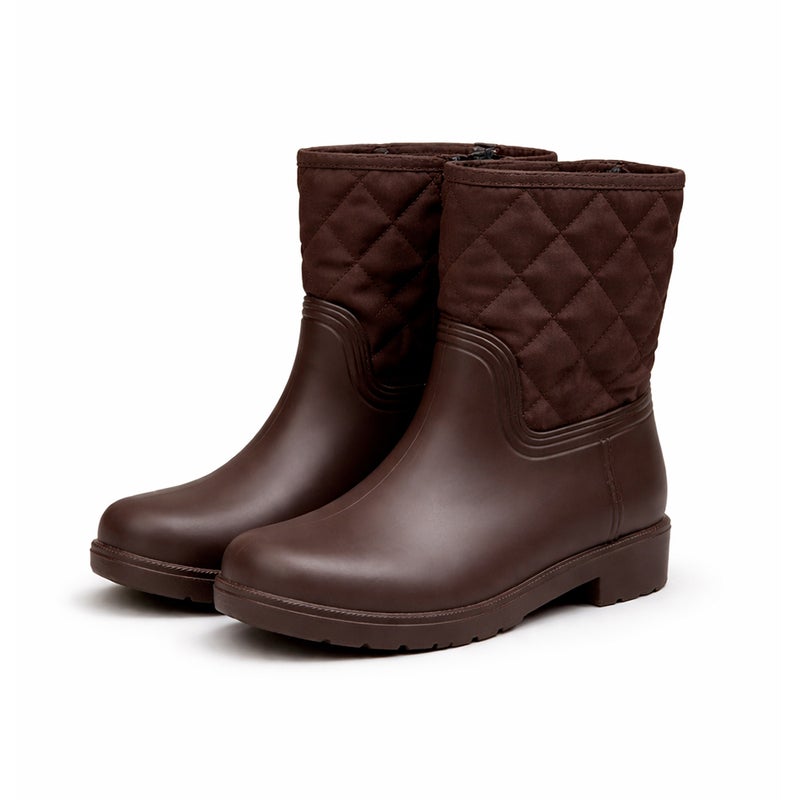 Kids Waterproof Rubber Mid-Calf Boots with Side Zipper for Boys & Girls, Non-Slip Sole, Easy Wear Design